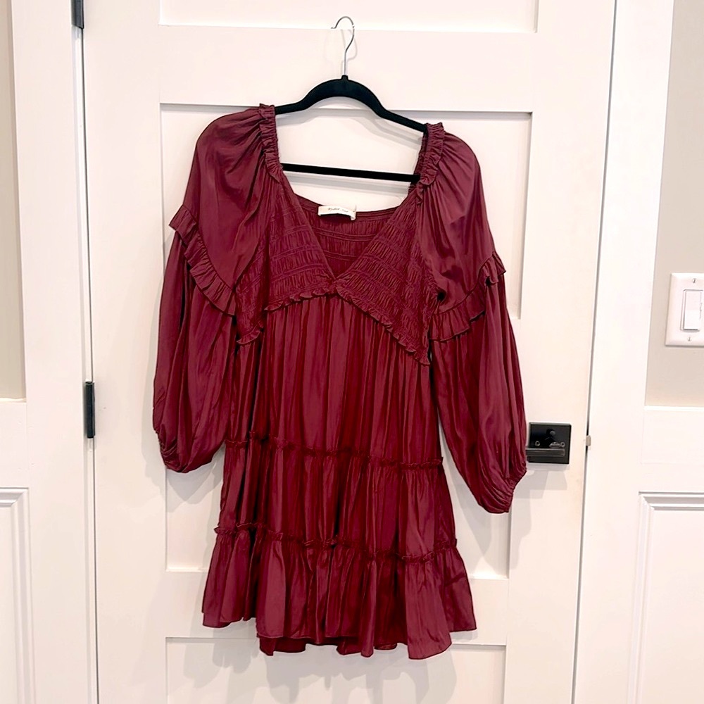 Mustard Seed | Long sleeve dress Sz S Burgundy